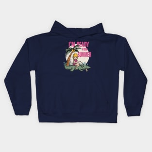 Summer Fun Vibes Logo Design Kids Hoodie